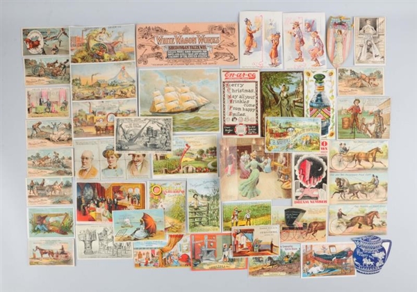 LOT OF 20+: AGRICULTURE RELATED ADV. TRADE CARDS. 