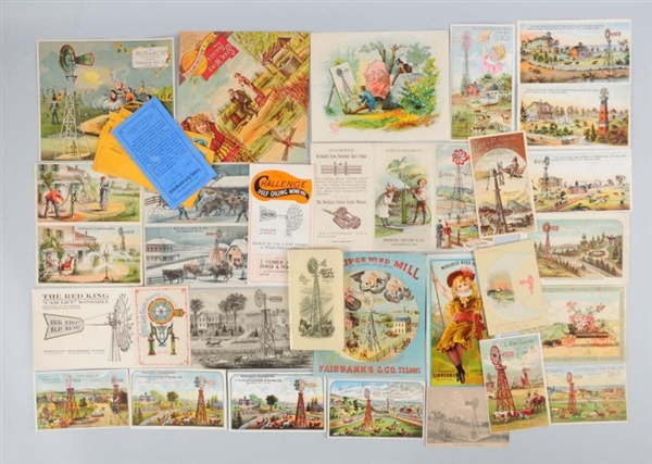 LOT OF 20+: WINDMILL TRADE CARDS & BROCHURES.     