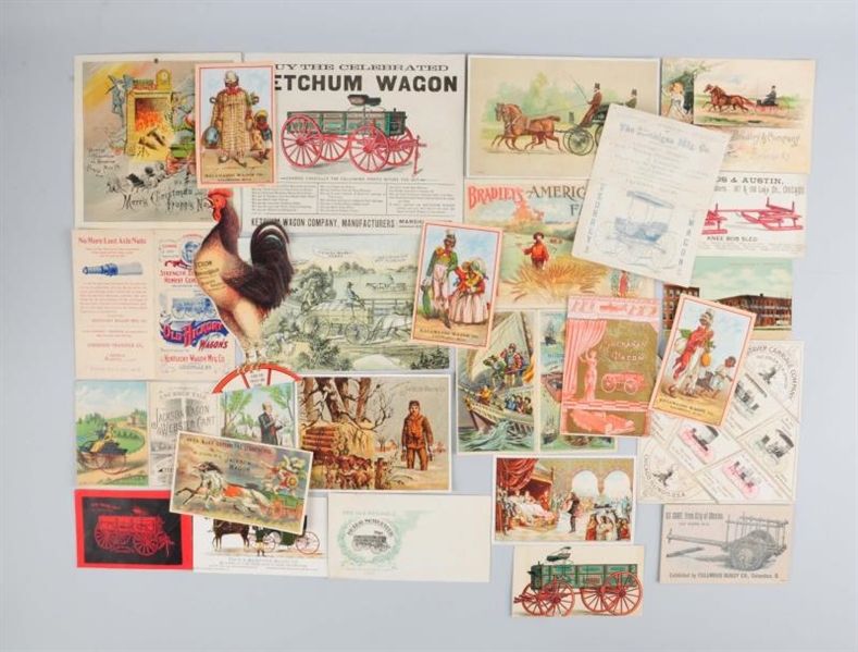 LOT OF 20: AGRICULTURE BROCHURES  & TRADE CARDS.  