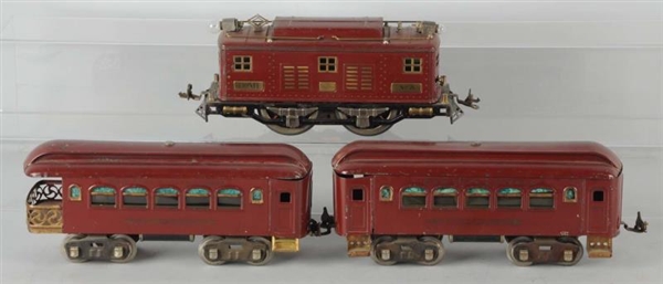 LOT OF 3: LIONEL EARLY NO.8 WITH PASSENGER CARS.  