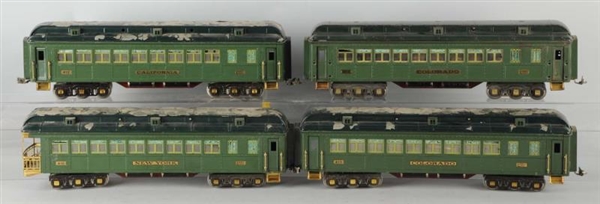 LOT OF 4:  LIONEL STATE CARS.                     