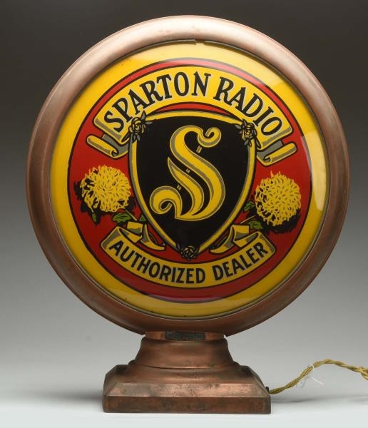 SPARTON RADIO DEALER 16-1/2" GLOBE LENSES.        