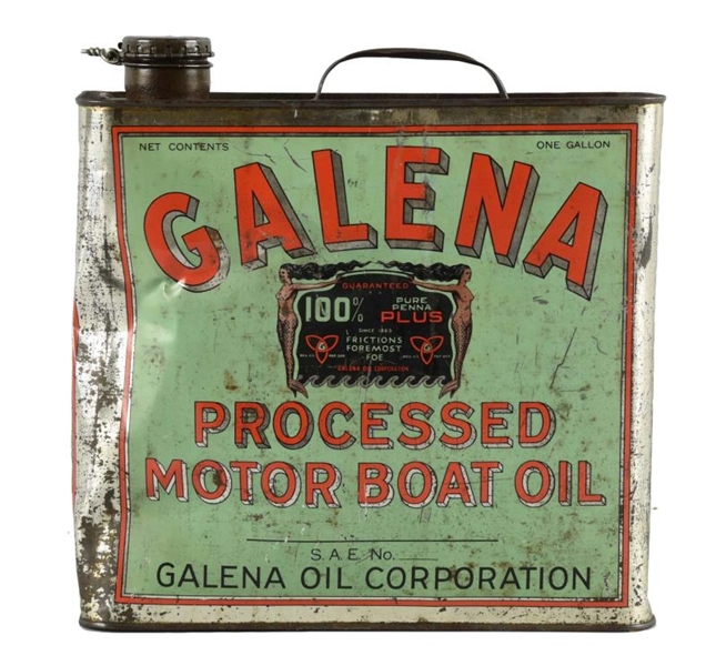 GALENA PROCESSED MOTOR BOAT OIL ONE GALLON CAN.   