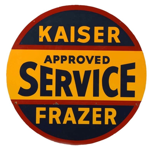 KAISER FRAZER APPROVED SERVICE TWO PIECE SIGN.    