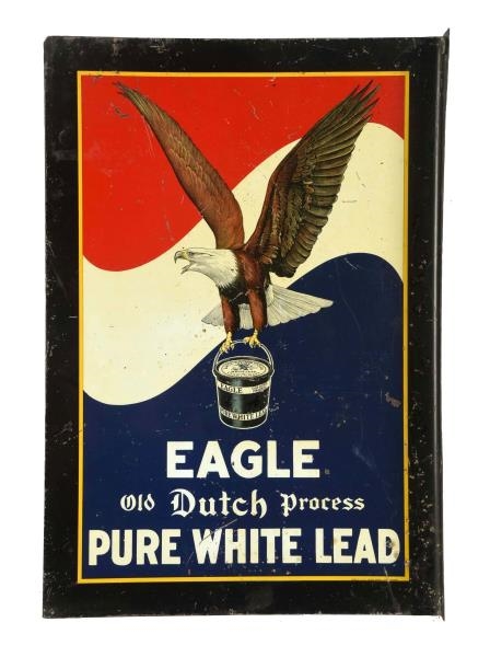 EAGLE PURE WHITE LEAD TIN FLANGE SIGN.            
