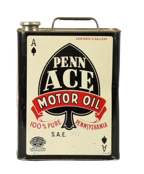 PENN-TRUMP MOTOR OIL W/ LOGO TWO GALLON CAN.      