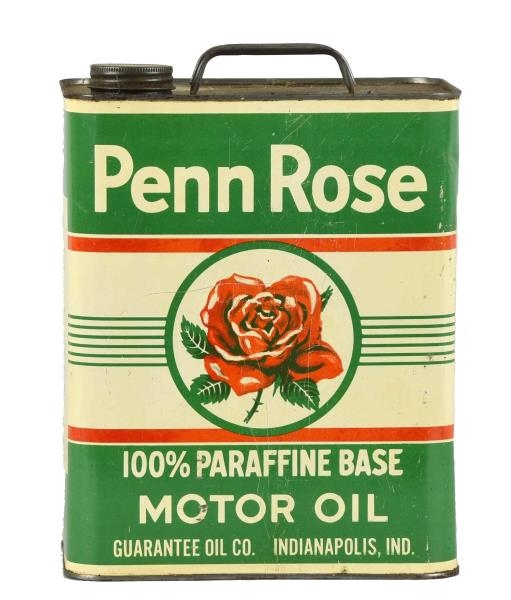 PENN ROSE MOTOR OIL TWO GALLON CAN.               