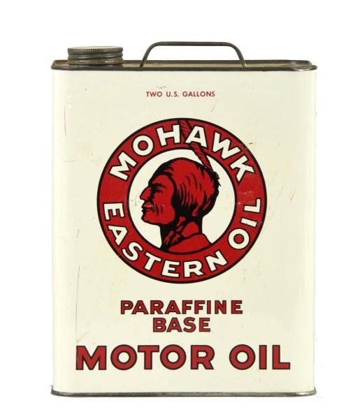 MOHAWK EASTERN MOTOR OIL TWO GALLON CAN.          