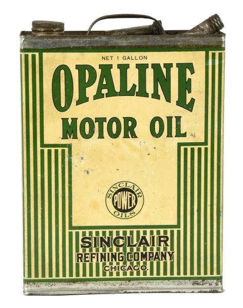 SINCLAIR OILS STRIPED MOTOR OIL ONE GALLON CAN.   