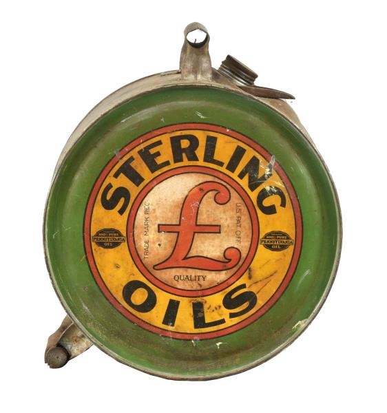 STERLING OILS FIVE GALLON ROCKER CAN.             