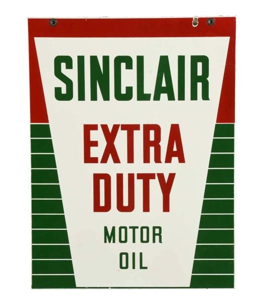 SINCLAIR EXTRA DUTY MOTOR OIL PORCELAIN SIGN.     