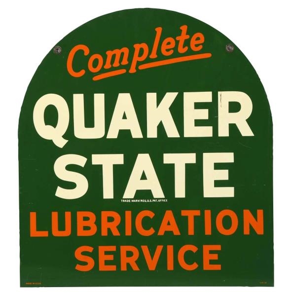 QUAKER STATE COMPLETE LUBE SERVICE SIGN.          