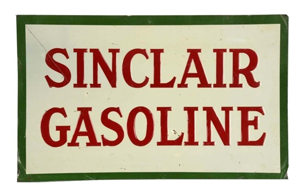 SINCLAIR GASOLINE TIN EMBOSSED SIGN.              