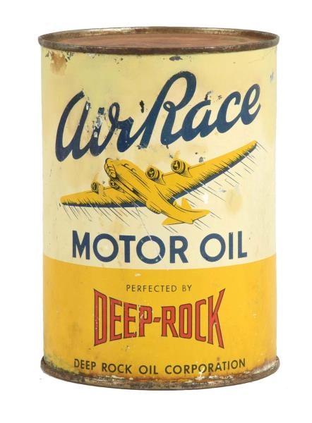 DEEP ROCK AIR RACE MOTOR OIL QUART CAN.           