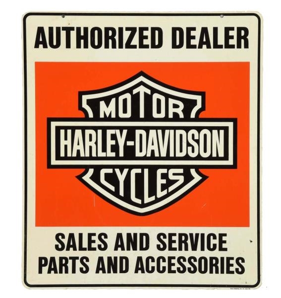 HARLEY-DAVIDSON SALES & SERVICE TIN SIGN.         