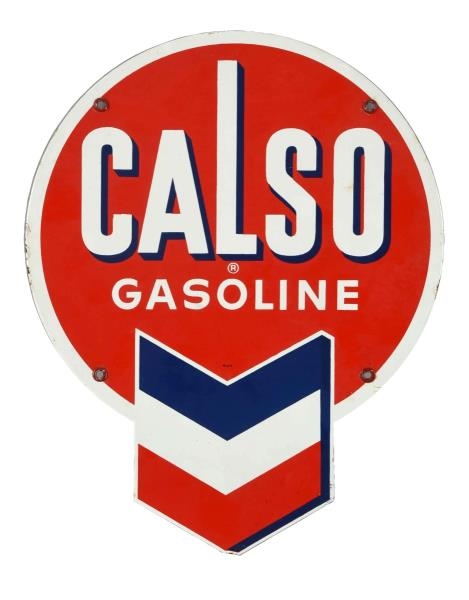 CALSO GASOLINE PORCELAIN SIGN.                    