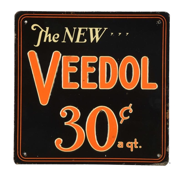 THE NEW VEEDOL 30¢ TIN SIGN.                      