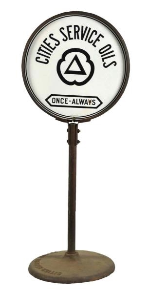 CITIES SERVICES "ONCE-ALWAYS" PORCELAIN SIGN.     