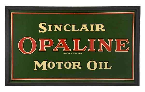 SINCLAIR OPALINE MOTOR OIL TIN SIGN.              