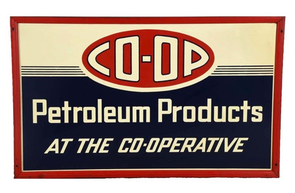 CO-OP PETROLEUM PRODUCTS TIN SIGN.                