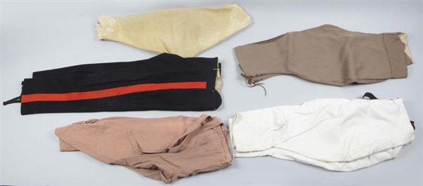 LOT OF 5:  PAIRS OF MILITARY TROUSERS .           