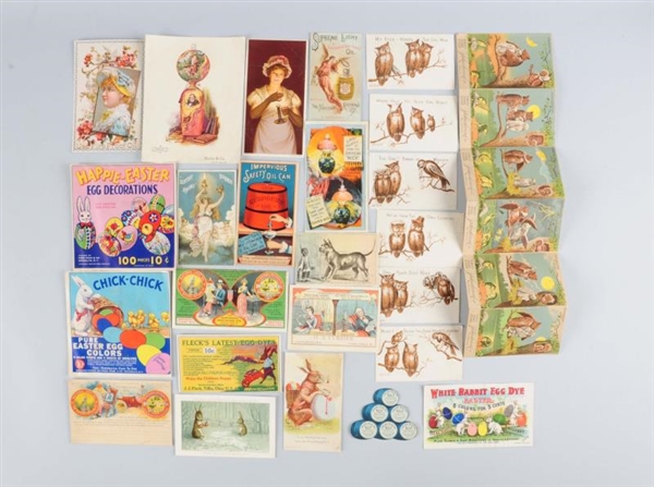 LOT OF 20+: OIL RELATED ADVERTISING TRADE CARDS.  