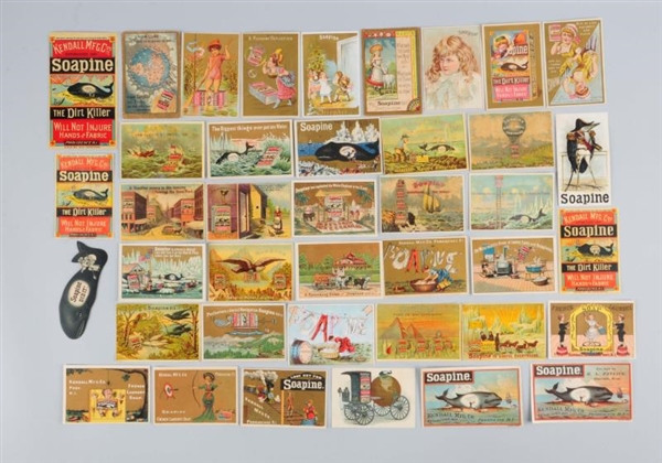 LOT OF 20+: SOAPINE ADVERTISING TRADE CARDS.      