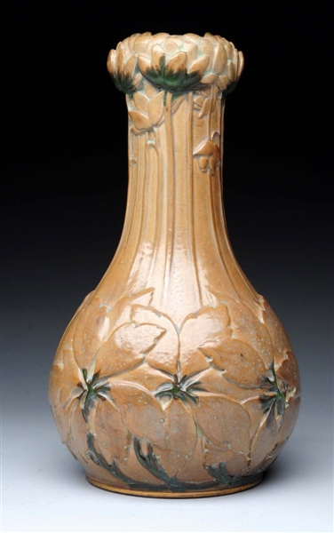 PAUL DACHSEL CERAMIC STYLIZED VASE WITH WINDFLOWER