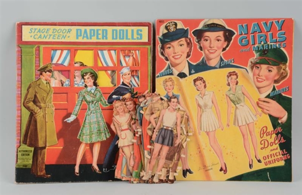 LOT OF 3: ASSORTED 1940S MILITARY PAPER DOLLS.   
