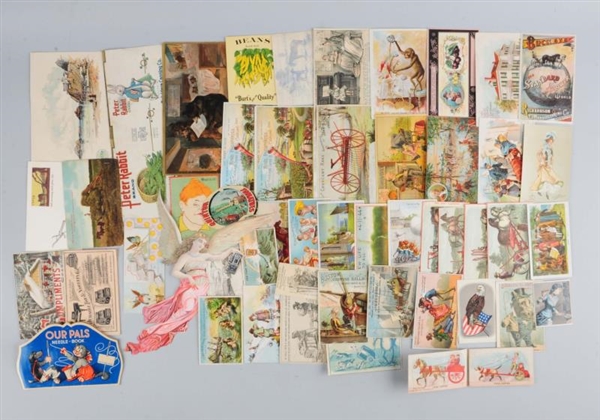 LARGE LOT OF VINTAGE TRADE CARDS.                 