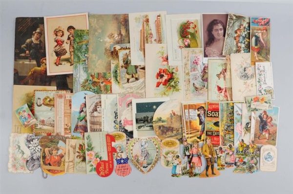 LOT OF 30+ GENERAL ADVERTISING TRADE CARDS.       