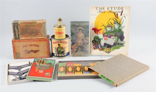 LOT OF 9: ASSORTED ADVERTISING PIECES.            