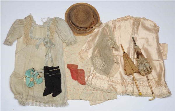 LOT OF ANTIQUE DOLL CLOTHES.                      