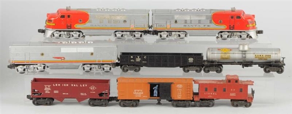 LIONEL NO. 2343 A.B.A. AND FREIGHT CARS.          