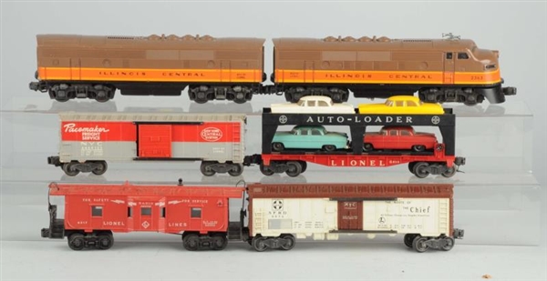 LIONEL NO. 2239W ILLINOIS CENTRAL F3 SET.         