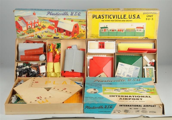 LOT OF 3: PLASTICVILLE BOXED SETS.                