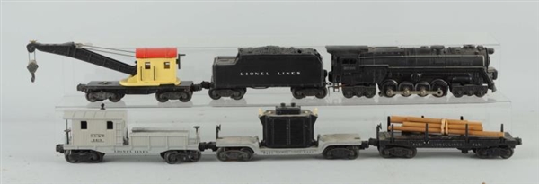 LOT OF 6:  LIONEL NO. 2020 ENGINE & FREIGHT CARS. 