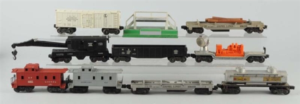 LOT OF 9:  LIONEL ROLLING STOCK.                  