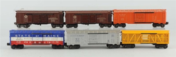 LOT OF 6: LIONEL ROLLING STOCK.                   