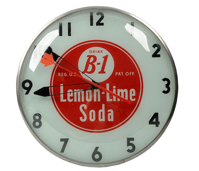 B-1 LEMON-LIME SODA CLOCK.                        