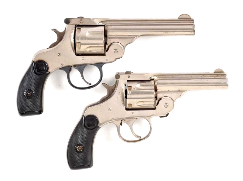 (C) LOT OF 2: H&R TOP BREAK POCKET REVOLVERS.     