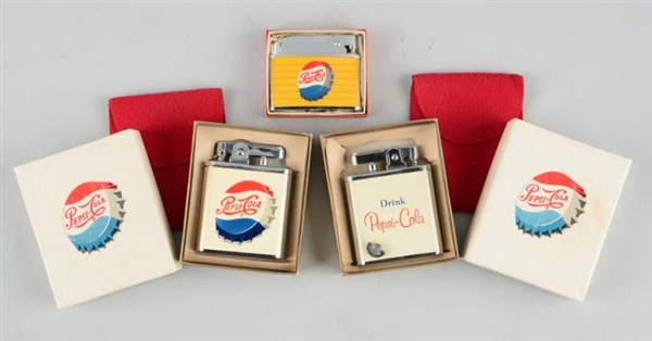 LOT OF 3: PEPSI-COLA ADVERTISING MUSICAL LIGHTERS.