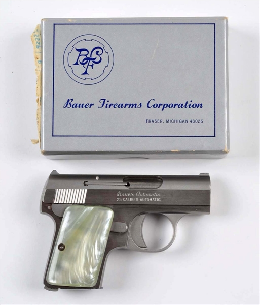 (M) MIB BAUER STAINLESS SEMI-AUTO PISTOL          