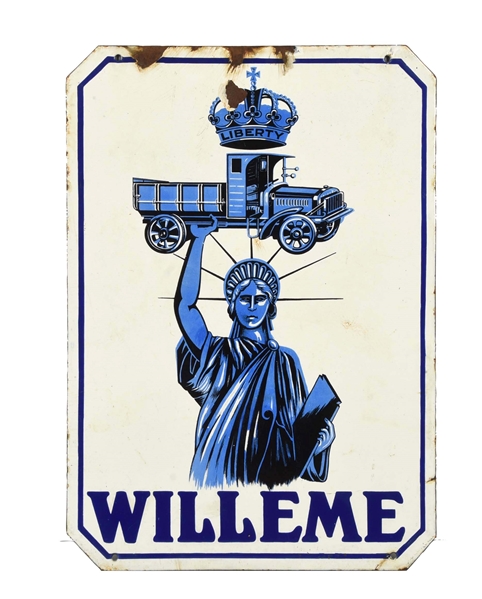 WILLEME (TRUCKS) PORCELAIN SIGN.                  