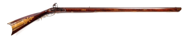 (A) FULL STOCK PENNSYLVANIA LONG RIFLE.           