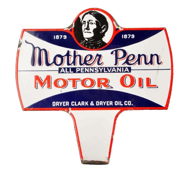 MOTHER PENN MOTOR OIL LUBSTER PADDLE SIGN.        