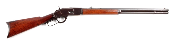 (A) WINCHESTER MODEL 1873 LEVER ACTION RIFLE.     