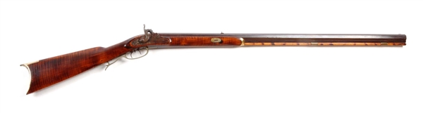 (A) HALF STOCK PERCUSSION LONG RIFLE.             