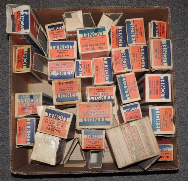 LARGE GROUPING OF PRE WAR ORIGINAL BOXES.         
