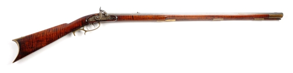 (A) FULL STOCK PERCUSSION LONG RIFLE.             
